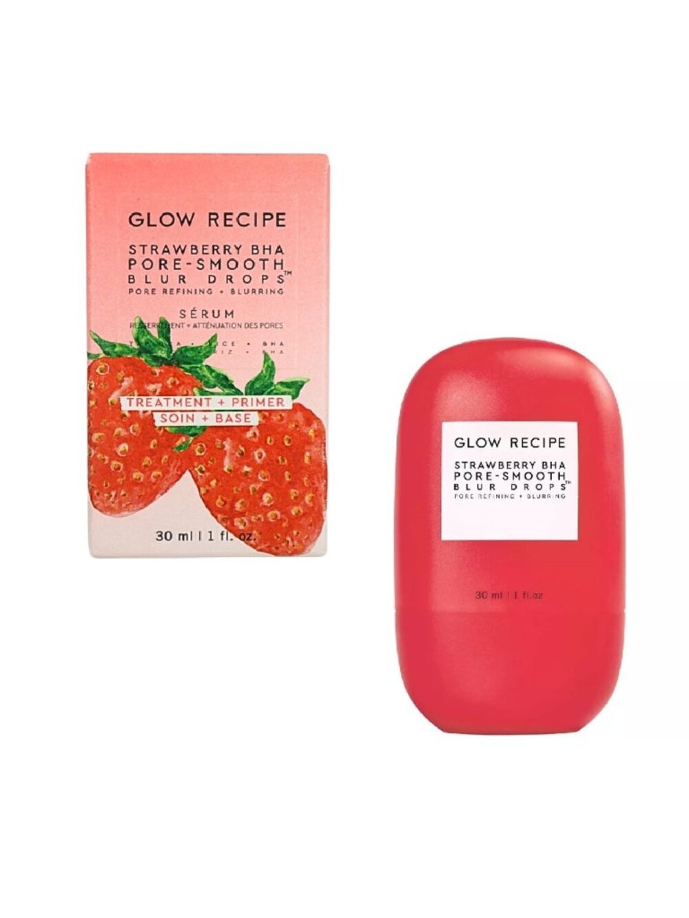 NIB  - Glow Recipe Strawberry BHA Pore-Smooth Blur Drops – 30ml